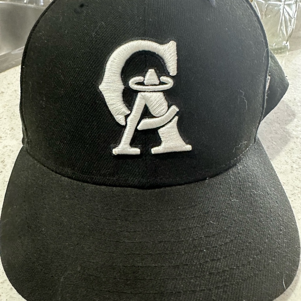 New Era Black 59FIFTY Cap with White Accents